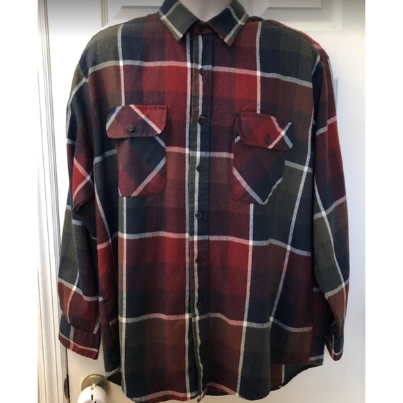 Vintage David Taylor Men's Plaid Long Sleeve Casual Button Up Collared Shirt XL - Picture 4 of 8